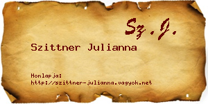 Szittner Julianna névjegykártya