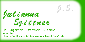 julianna szittner business card